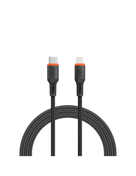 Cable USB-C a Lightning 27 W FlameGuard Negro (1,2 m) | WiWU