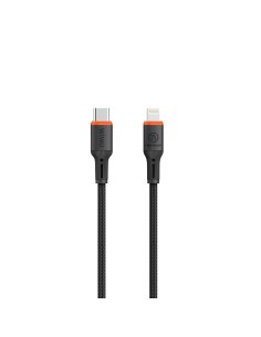 Cable USB-C a Lightning 27 W FlameGuard Negro (1,2 m) | WiWU 2