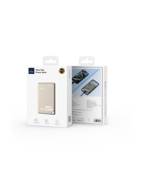 Ultra-thin 5,000mAH External Battery Grey