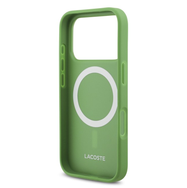 Funda Lacoste para iPhone 18 Pro Max/17 Pro Max con Magsafe Petit Piqué (Verde)