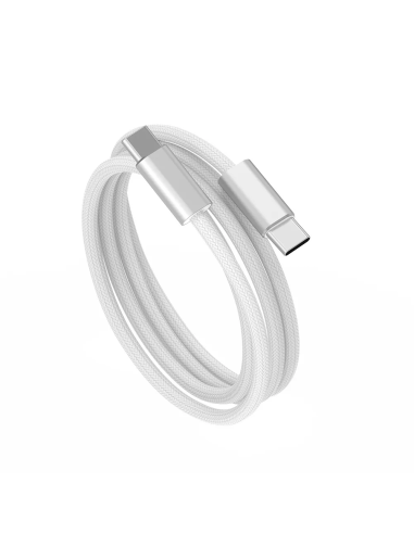 Cable USB-C a USB-C 240 W Nylon Trenzado Essen Blanco (1,5 m)