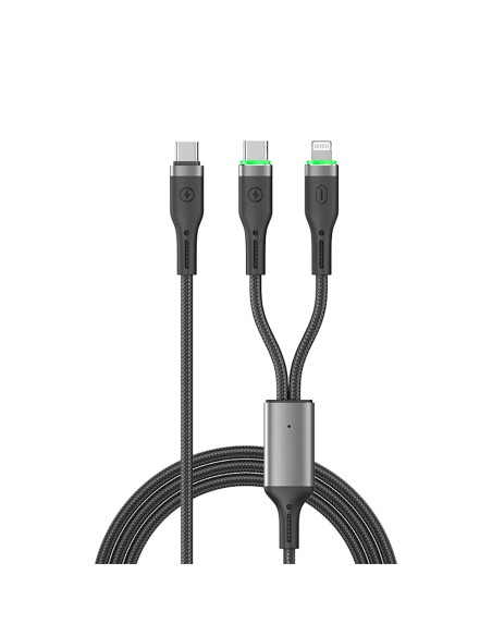 Oringlink 100 W Dual USB-C to C/Lightning Cable (1 m) | WiWU