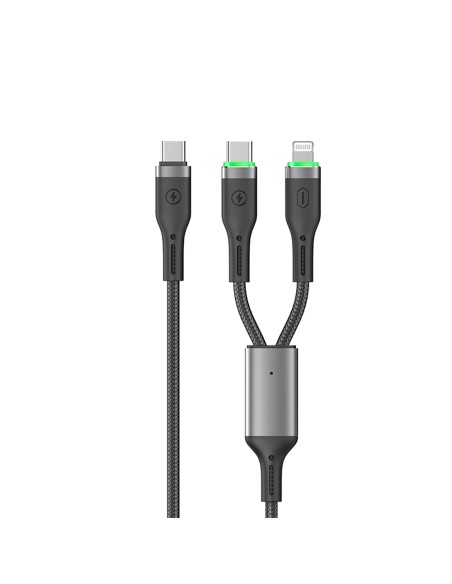 Oringlink 100 W Dual USB-C to C/Lightning Cable (1 m) | WiWU