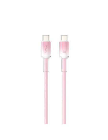 Cable USB-C a USB-C 60 W Silicona Neolink Rosa (1 m) | WiWU