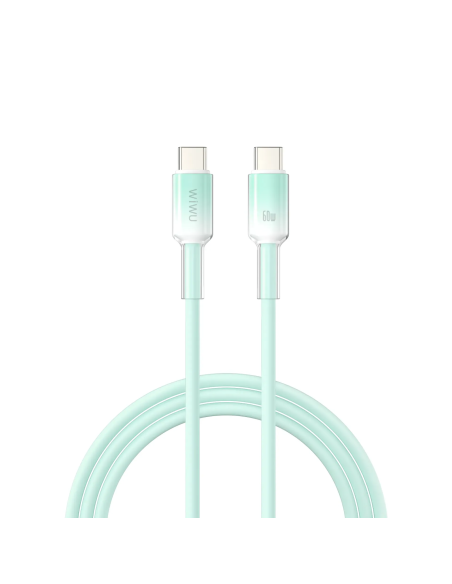 Cable USB-C a USB-C 60 W Silicona Neolink Menta (1 m) | WiWU