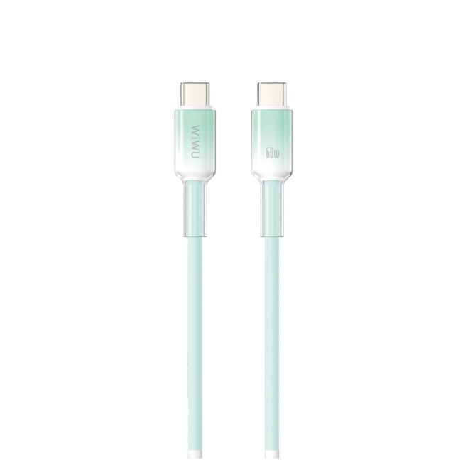 Cable USB-C a USB-C 60 W Silicona Neolink Menta (1 m) | WiWU