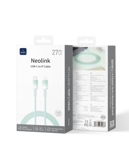 Cable USB-C a Lightning 27 W Neolink Menta (1 m) | WiWU