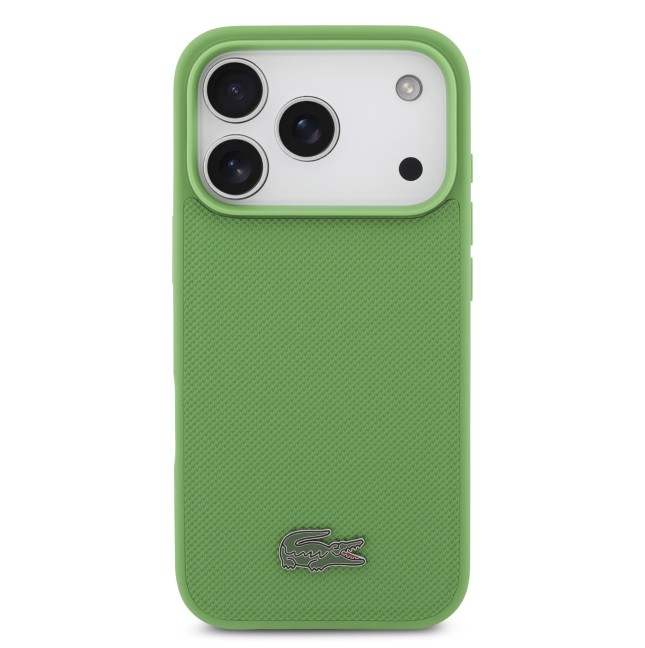 Funda Lacoste para iPhone 18 Pro/17 Pro con Magsafe Petit Piqué (Verde botella)