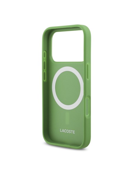 Funda Lacoste para iPhone 18 Pro/17 Pro con Magsafe Petit Piqué (Verde botella)