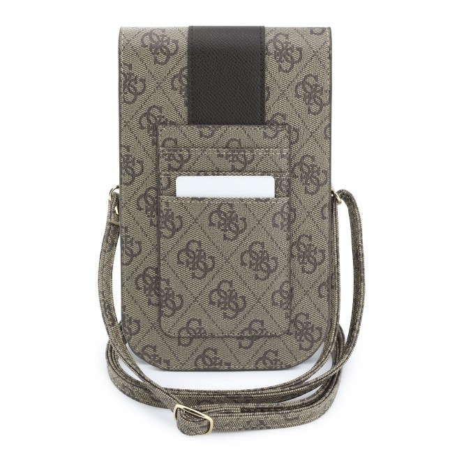 Bolso cruzado GUESS con banda central 4G (Marrón)