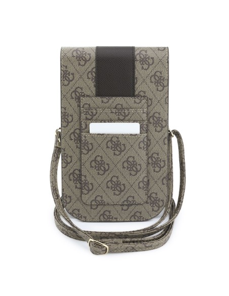 GUESS Crossbody Bag with Central Band and Round 4G Logo (Brown)