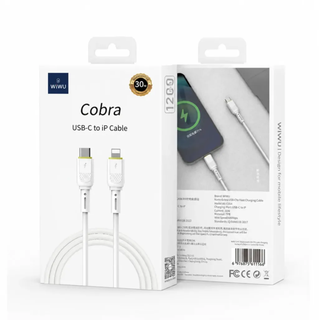 USB-C to Lightning Cable 30 W Cobra Fast Charging (1.2 m) | WiWU