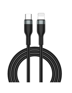Cable USB-C a Lightning 30 W Consise Negro Carga Rápida (2 m) | WiWU