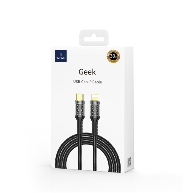 Cable USB-C a Lightning 30 W Geek Trenzado (1,2 m) | WiWU