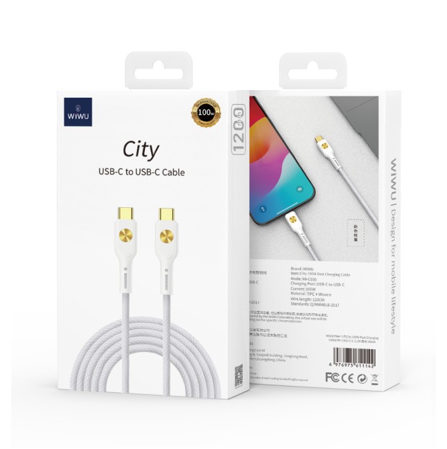 Cable USB-C a USB-C 100 W City (1,20m)