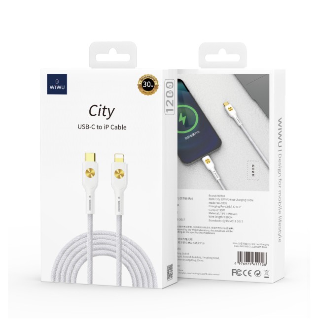 USB-C to Lightning Cable 30 W City Fast Charging (1.2 m) | WiWU