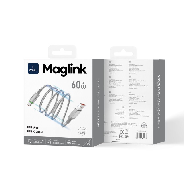 Cable USB-A a USB-C 60 W Maglink (1 m)