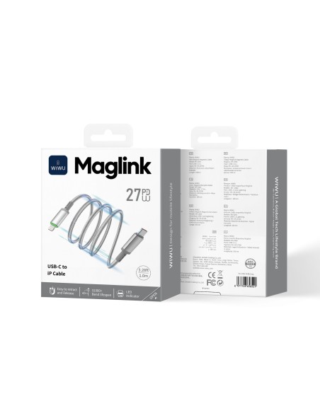 Maglink Magnetic USB-C to Lightning Cable 27W (1m) | WiWU