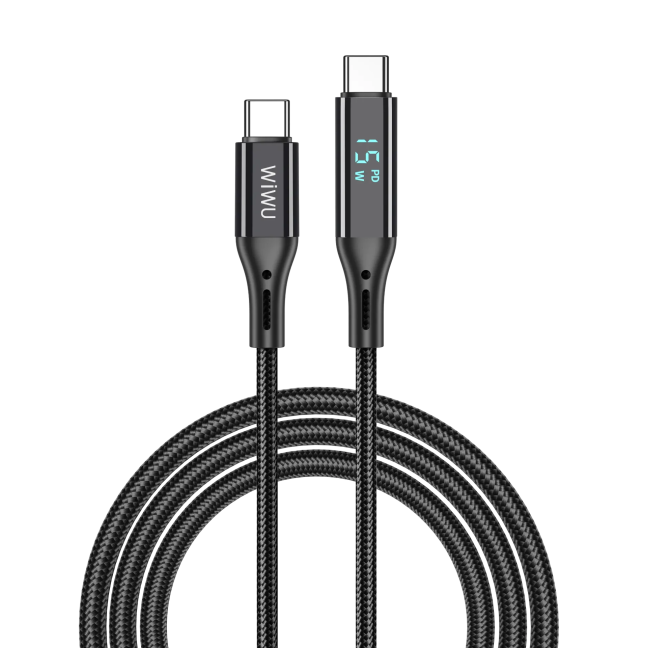 100 W USB-C to USB-C Cable with Charging Display Thor (120 cm)