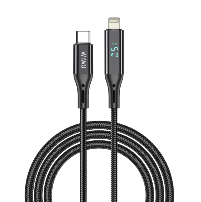 Cable USB-C a Lightning 30 W Thor Pantalla Digital (1,2 m) | WiWU