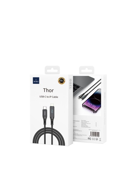 Thor Digital Display 30 W USB-C to Lightning Cable (1.2 m) | WiWU