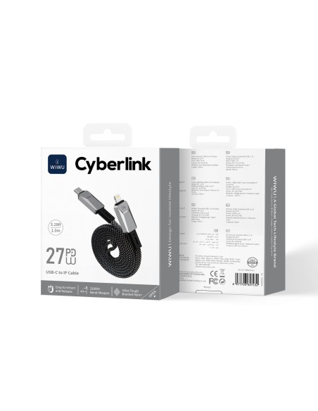 Cable USB-C a Lightning 27 W Cyberlink Magnético (1 m) | WiWU
