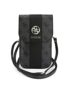 GUESS Crossbody Bag with Central Band and Round 4G Logo (Black)