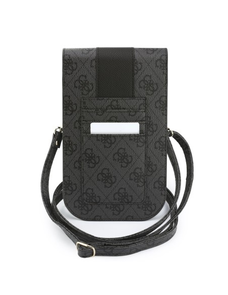 GUESS Crossbody Bag with Central Band and Round 4G Logo (Black)