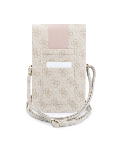 Bolso cruzado GUESS con banda central 4G (Rosa) 2