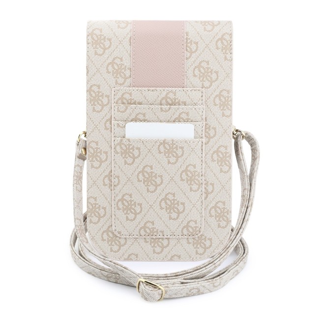 GUESS Crossbody Bag with Central Band and Round 4G Logo (Pink)