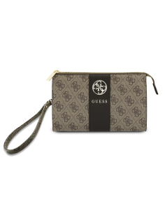 GUESS Handbag with Central Band and Round 4G Logo (Brown)