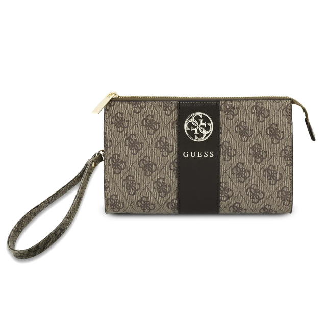 GUESS Handbag with Central Band and Round 4G Logo (Brown)