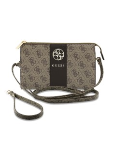 Bolso de mano GUESS con banda central 4G (Marrón) 2