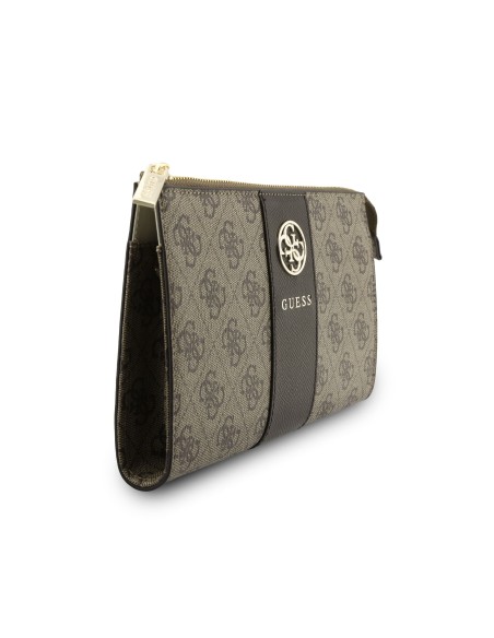 GUESS Handbag with Central Band and Round 4G Logo (Brown)
