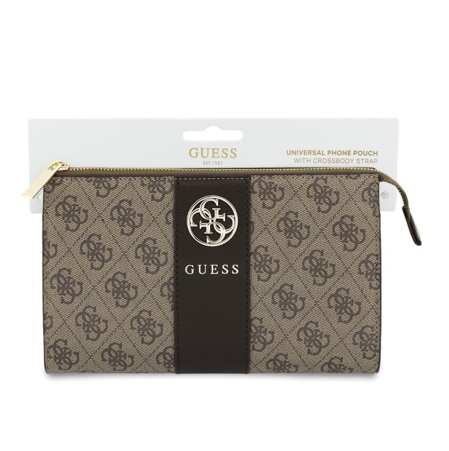 GUESS Handbag with Central Band and Round 4G Logo (Brown)