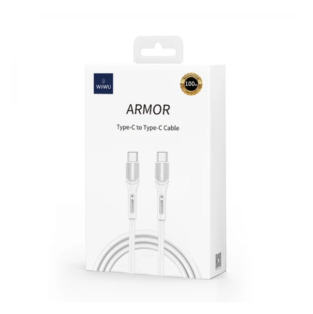 Cable USB-C a USB-C 100 W Armor Blanco (1 m) | WiWU B2B