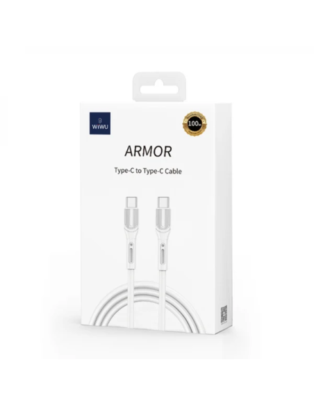 Cable USB-C a USB-C 100 W Armor Blanco (1 m) | WiWU B2B