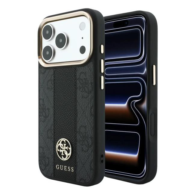 Funda Guess iPhone 18/17 Pro Banda 4G Negro | WiWU Mayorista B2B
