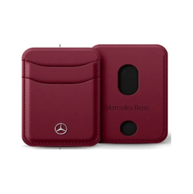 Mercedes-Benz Card Holder with MagSafe, Leather Effect (Brown)