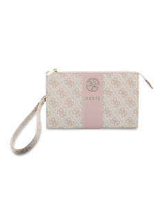 GUESS Handbag with Central Band and Round 4G Logo (Pink)