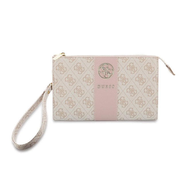 GUESS Handbag with Central Band and Round 4G Logo (Pink)