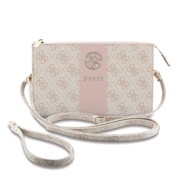 GUESS Handbag with Central Band and Round 4G Logo (Pink)