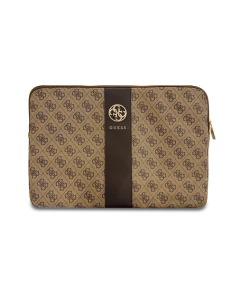 Funda ordenador GUESS 14'' con banda central 4G (Marrón)