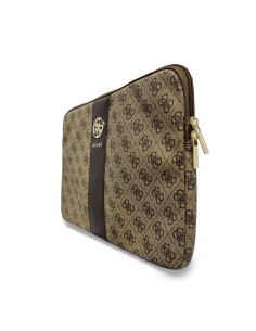 Funda ordenador GUESS 14'' con banda central 4G (Marrón) 2