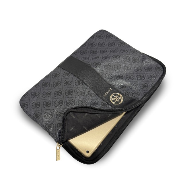 Funda ordenador GUESS 14'' con banda central 4G (Negro)