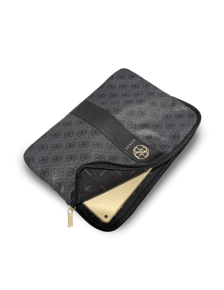 Funda ordenador GUESS 14'' con banda central 4G (Negro)