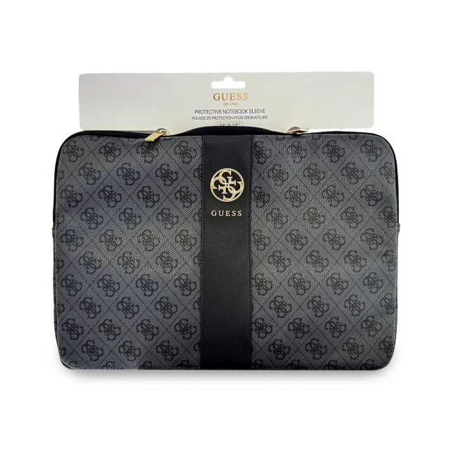 Funda ordenador GUESS 14'' con banda central 4G (Negro)