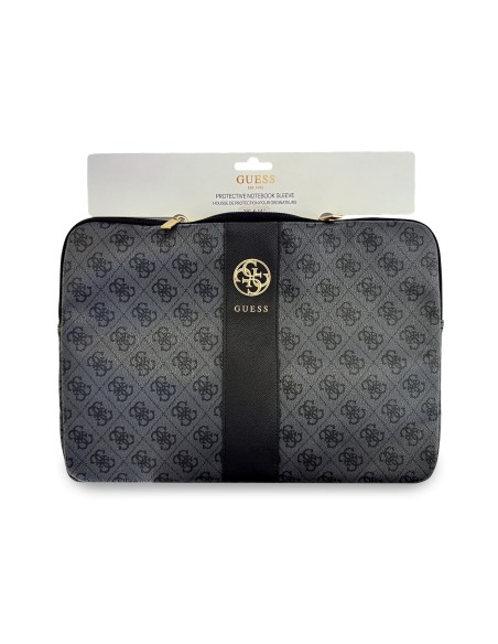 Funda ordenador GUESS 14'' con banda central 4G (Negro)