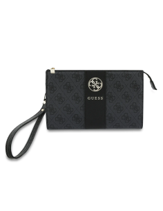 Bolso de mano GUESS con banda central 4G (Negro)