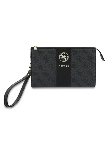 GUESS Handbag with Central Band and Round 4G Logo (Black)